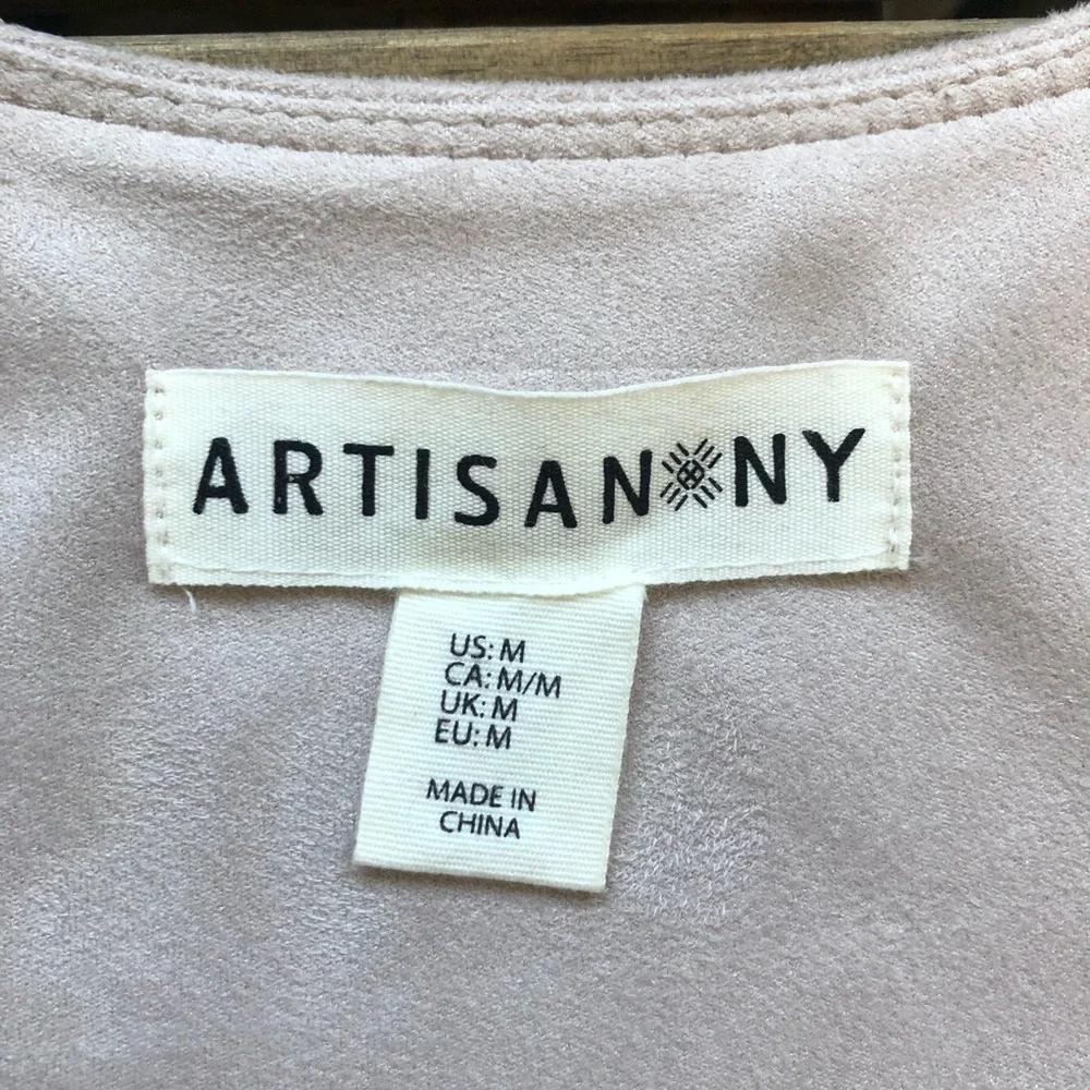 Artisan NY Beige Fringe Vest by Nordstrom size M - Picture 4 of 8